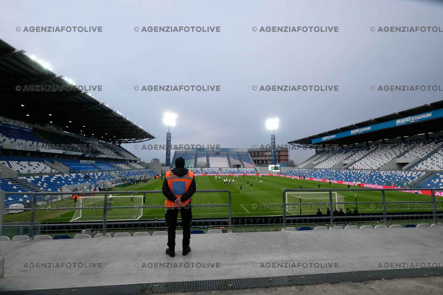 Sassuolo vs Brescia porte chiuse per il coranavirus serie A, 9 Marzo 2020. Fotolive Filippo Venezia